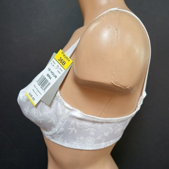 Playtex Secrets 36B Full-Figure UW Lace White Bra -  US4422 - NWT - Picture 6 of 10